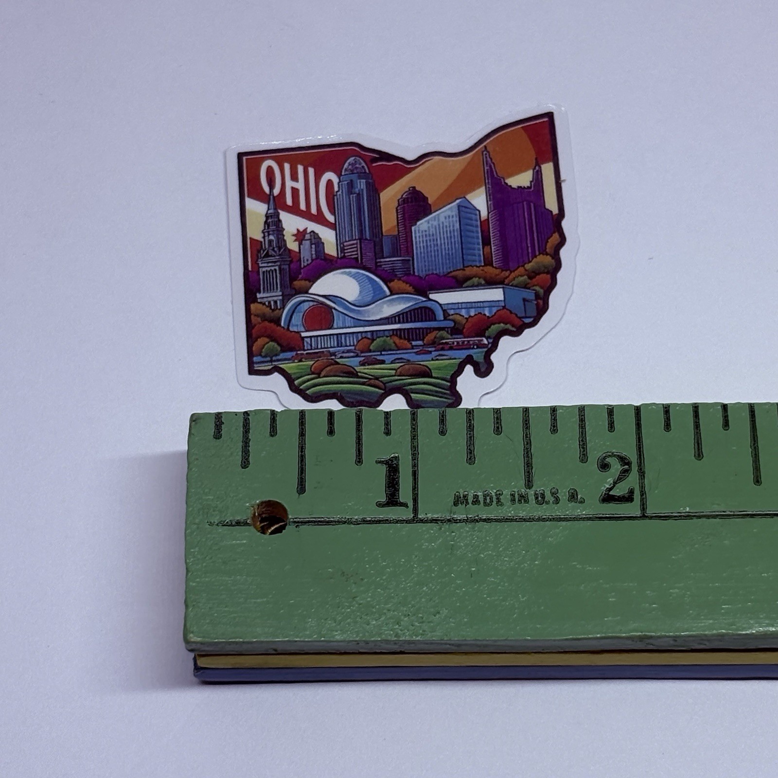 Ohio State Map Sticker Decal City Travel Tour Souvenir Journal Vinyl Art Tc6
