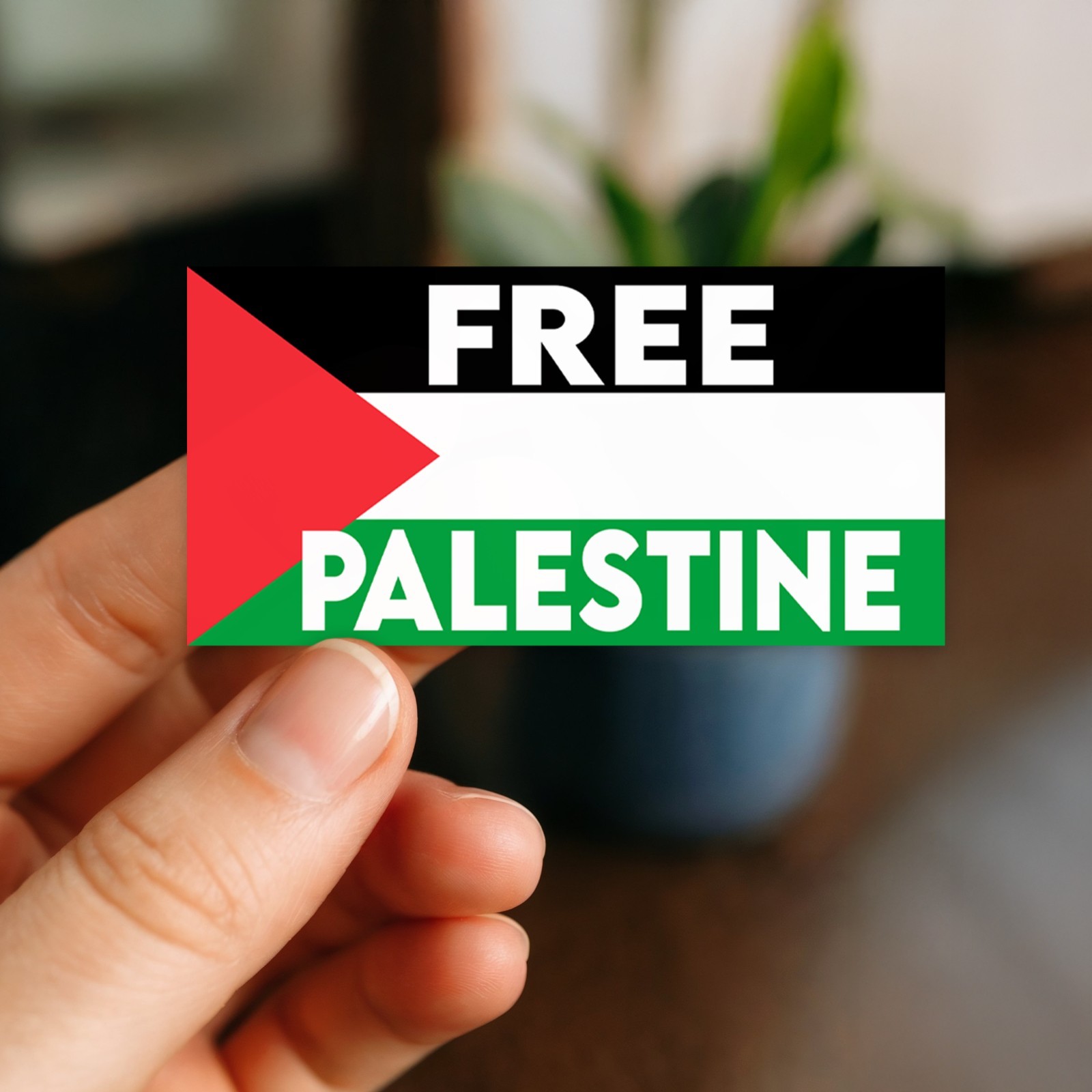FREE PALESTINE Flag Sticker Die Cut Waterproof Vinyl Decal Smooth Surface