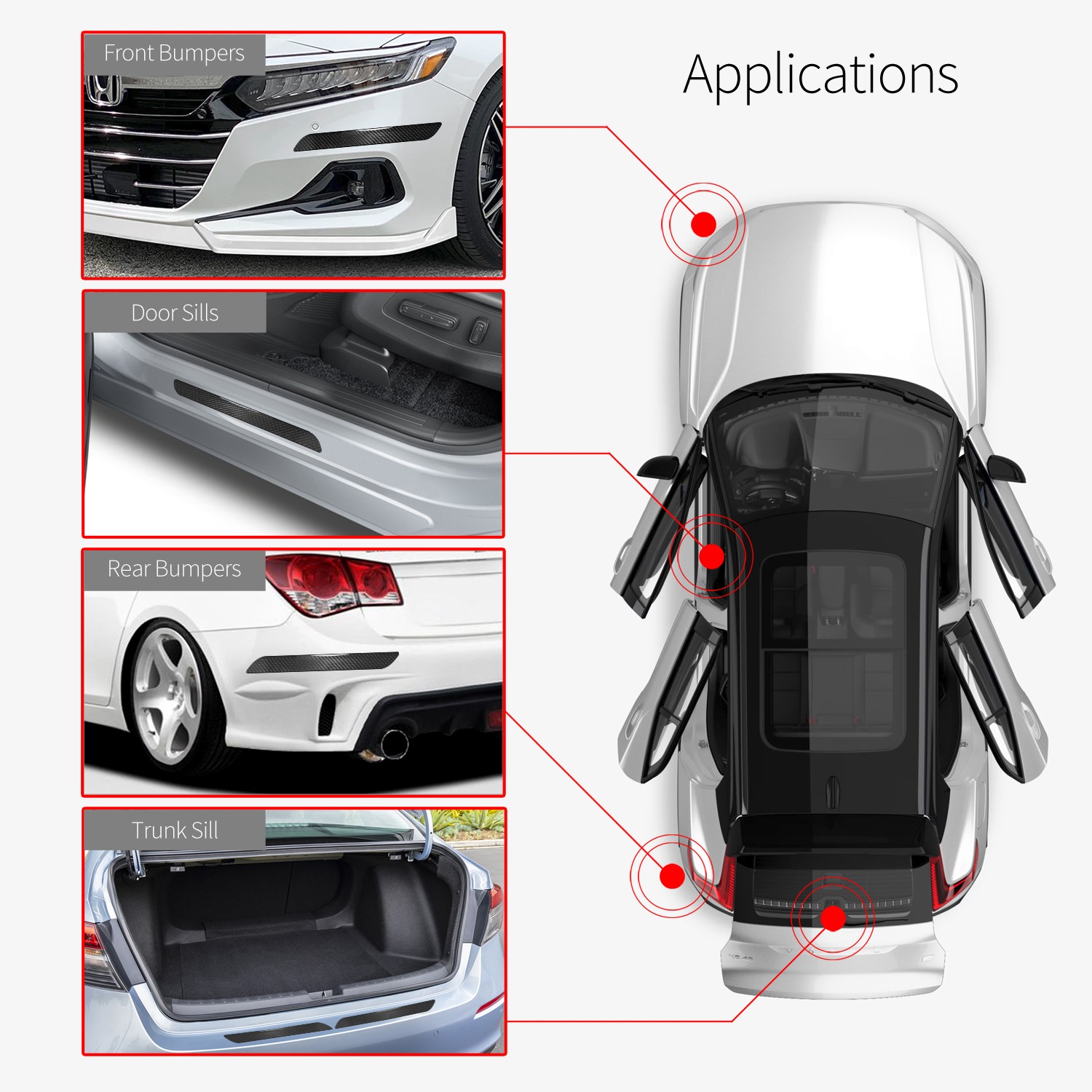 Jeep Gladiator Blade Style Carbon Fiber Car Protector Decals