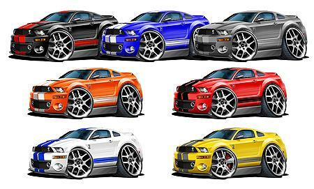 2007-09 Shelby GT500 Mustang Convertible Wall Art Graphic Sticker