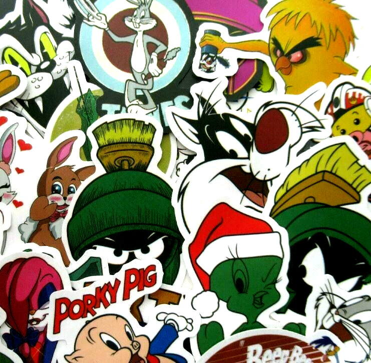 50pc Random Looney Tunes Phone Laptop Water Bottle Decal Sticker Pack