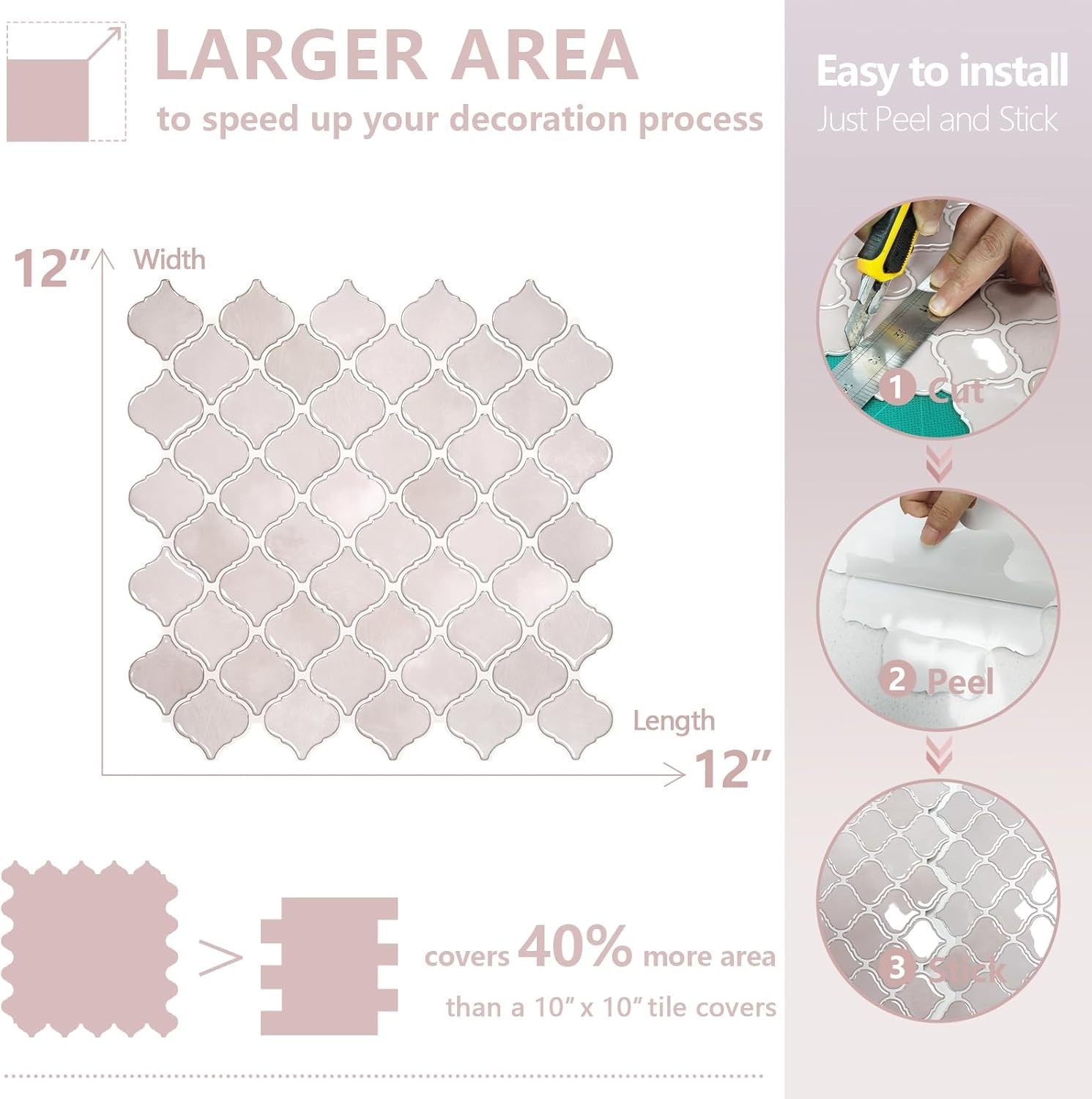 Azulejos para salpicadero de cocina autoadhesivos más resistentes y resistentes