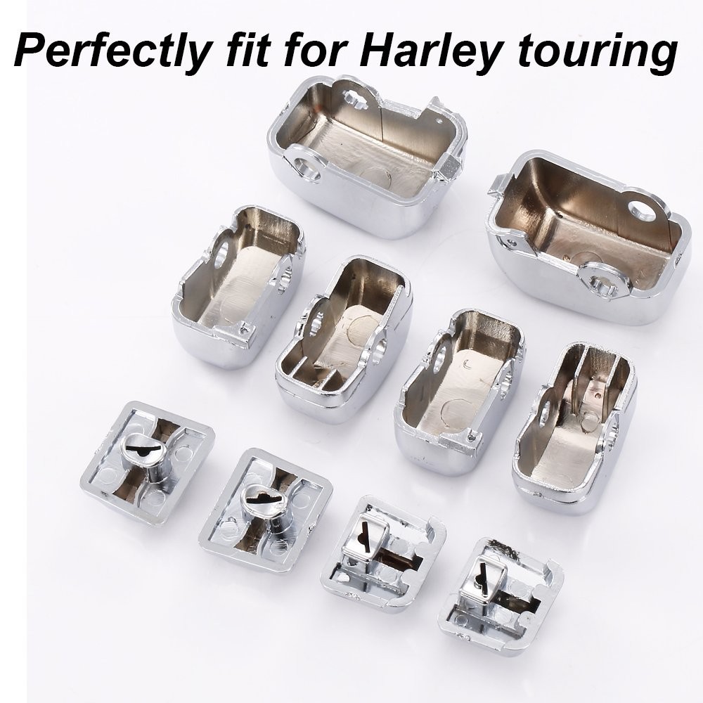 Chrome Switch Housings Caps Set Compatible with Harley Davidson Electra Glide Ro