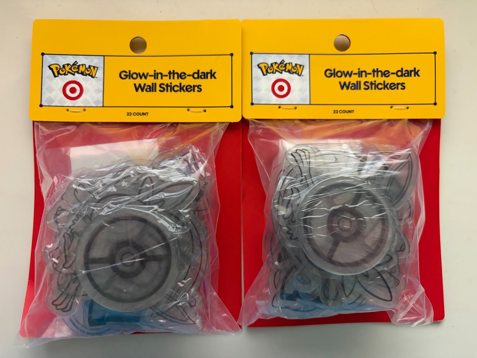 NIP 2 Packs Target x Pokemon Glow-in-the-dark Wall Stickers