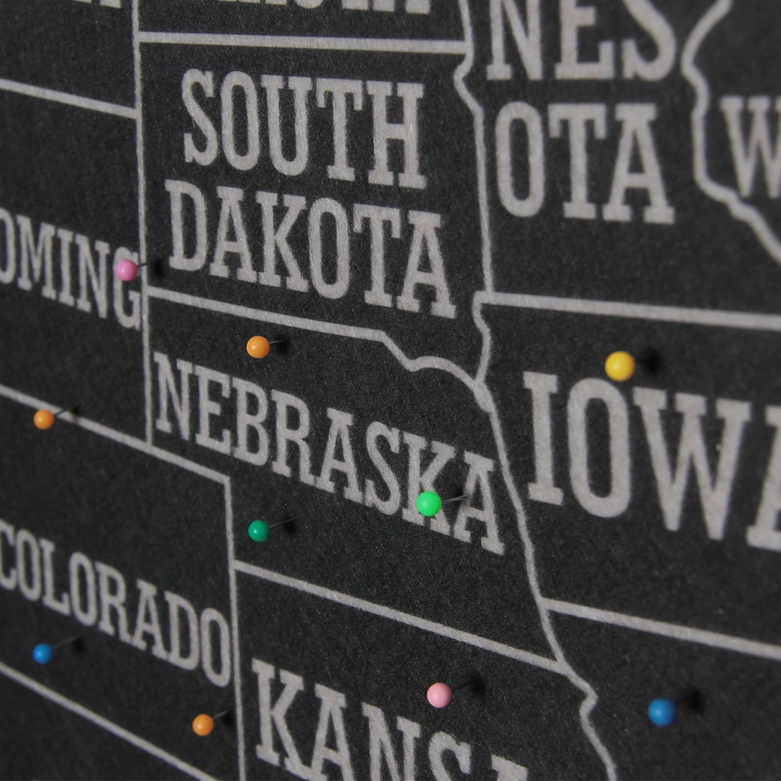 USA Travel Map with Pins, 17×27 Inch Push Pin United States Map for Travel Tr…