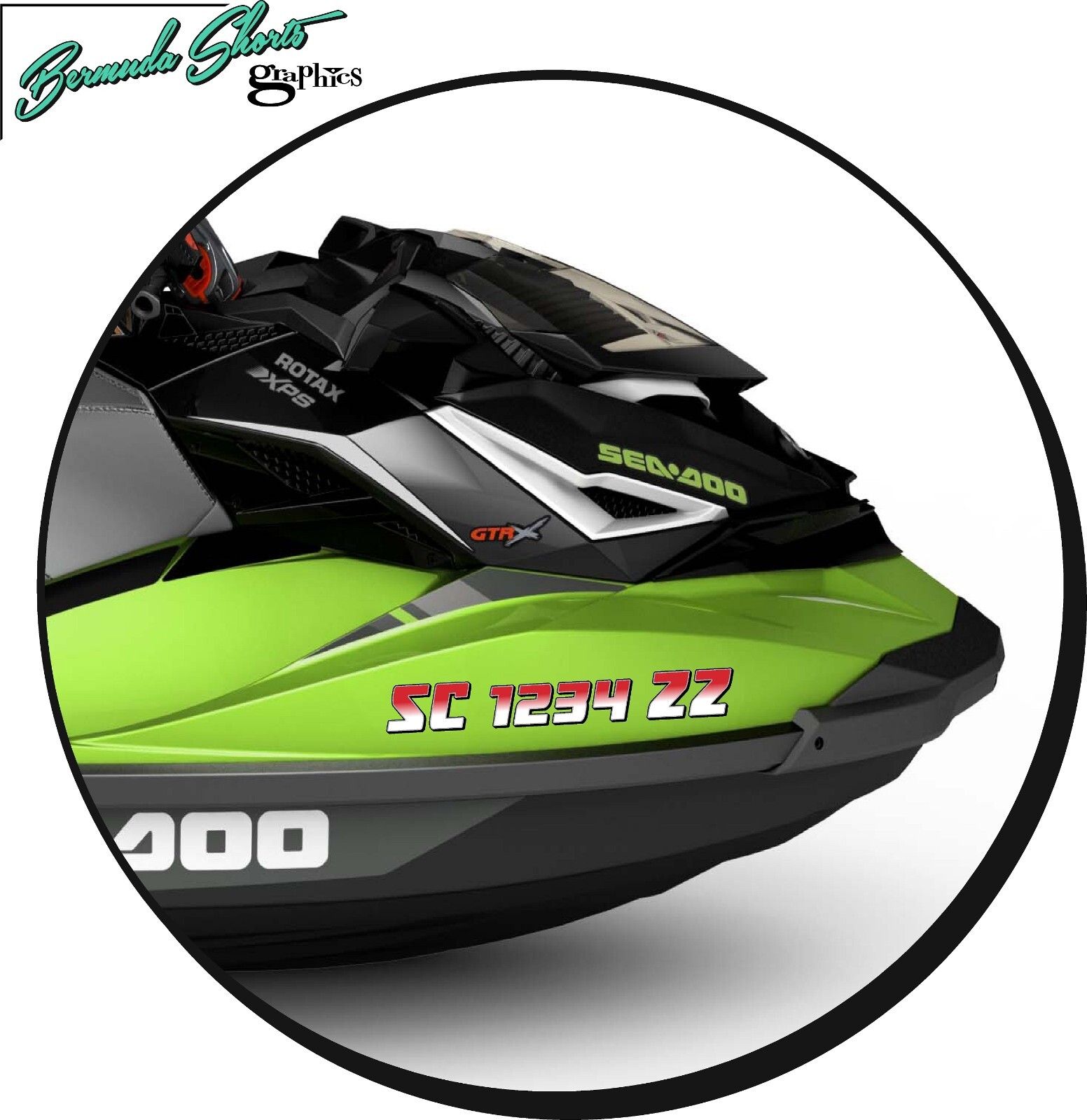 Boat Registration Numbers & Letters 2 Pack 3" x 15" Boat & Jetski Stickers X2GR