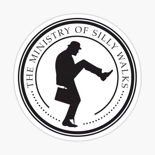 Monty Python & the Holy Grail, The Ministry of Silly Walks Vinyl Die Cut Sticker