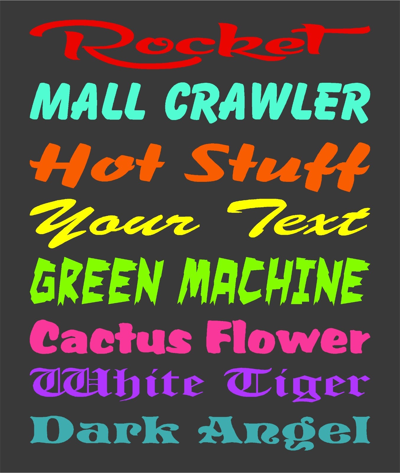 Vinyl Car Decal 36"x5" Choose Color & Font Custom Windshield Sticker