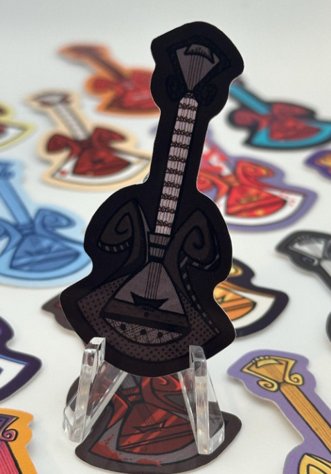 Adam’s Guitars – Hazbin Hotel Fanmade 2” Vinyl Stickers