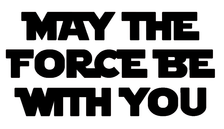 MAY THE FORCE BE WITH YOU, JEDI, STAR WARS, Decal Sticker for Car, Laptop, Cover