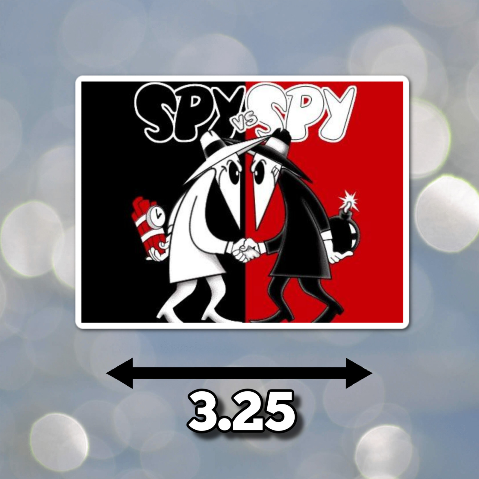 Set of 3 Spy vs Spy Nostalgic Spy Video Game classic Laminated Laptop Sticker