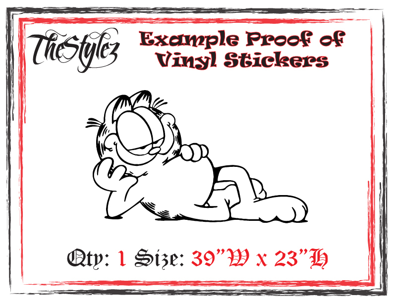 Garfield Fun III Custom Wall Vinyl Sticker