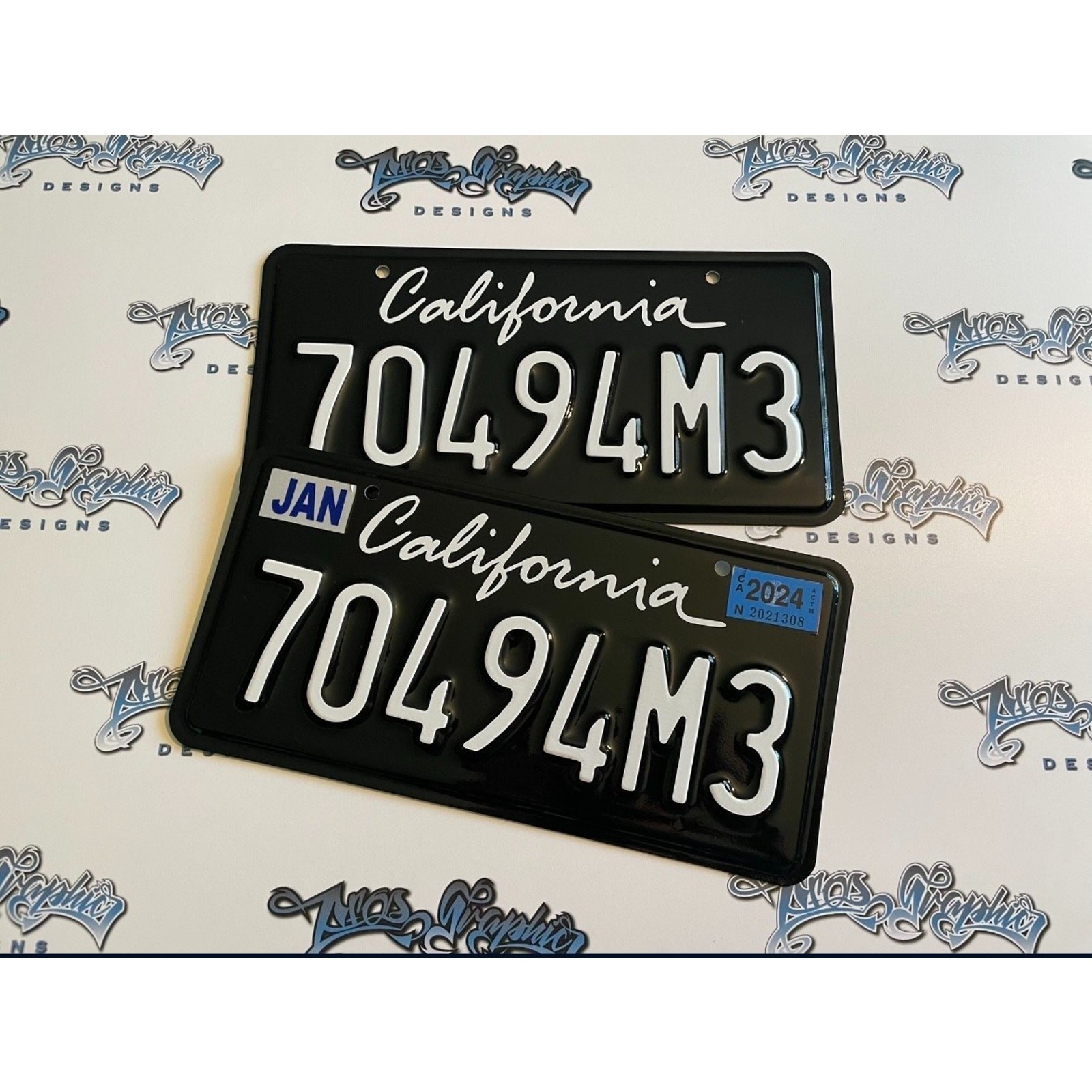 Gloss California Plate Wrap DIY Kit (DIFRENT COLORS AVALIABLE ) KIT 2 PLATES