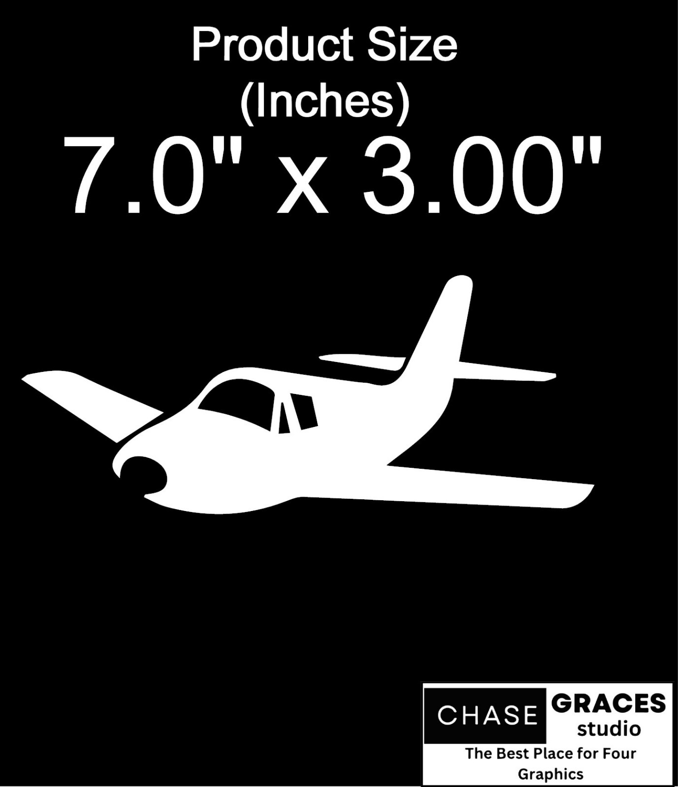 Airplane Decal Pilot Wings Die Cut Vinyl Car Decal Sticker for Car 7" x 3"