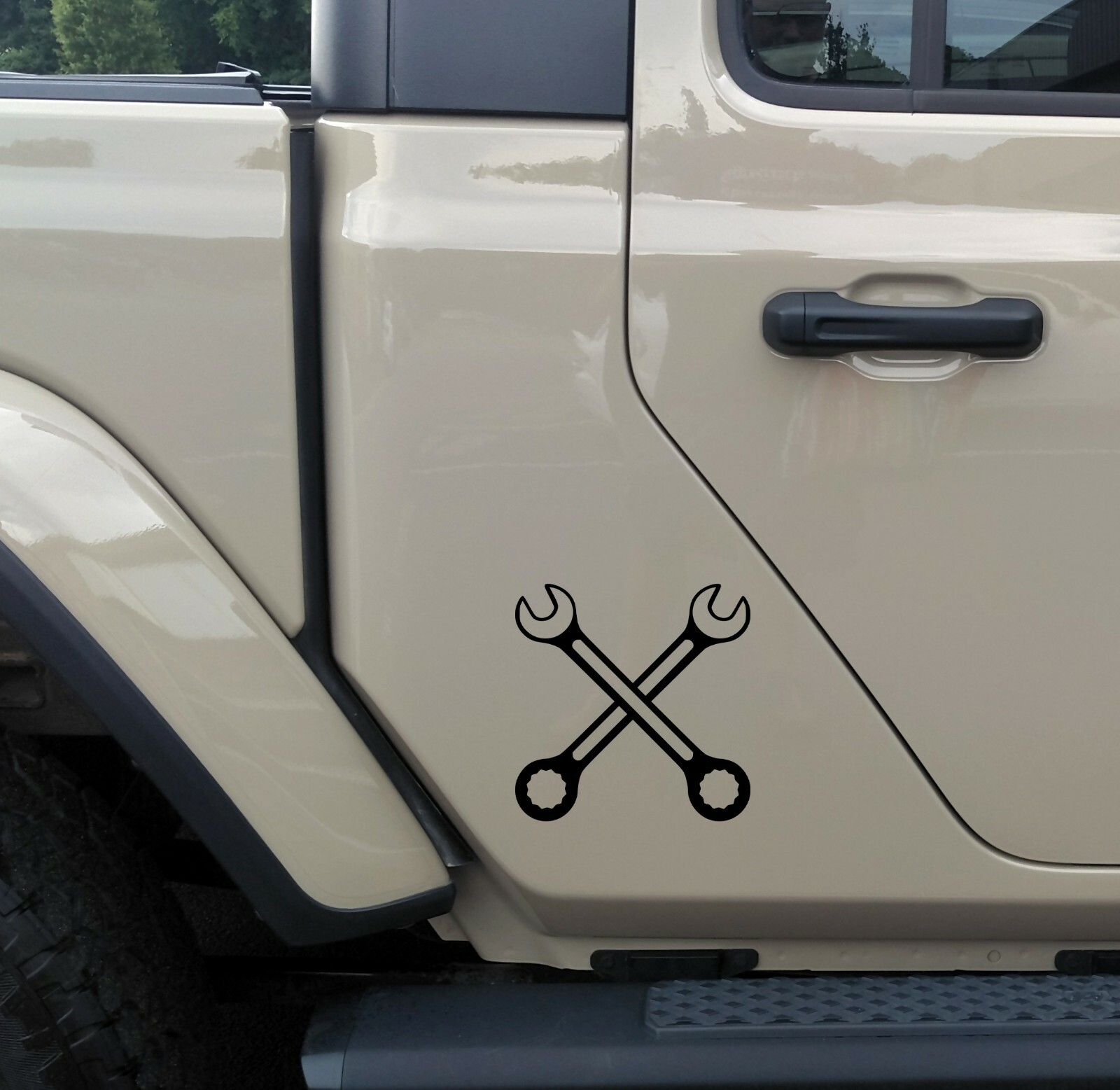 Crossed Wrenches Vinyl Decal | Auto Car Motorcycle Mechanic | Die Cut Sticker