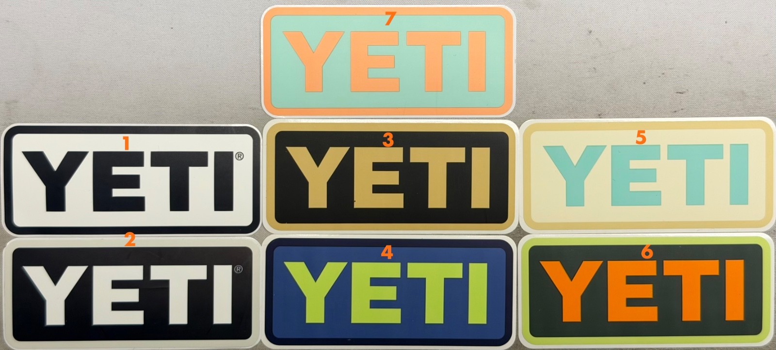 YETI Stickers / Decals – Various Color Options – Price is for 1 Sticker