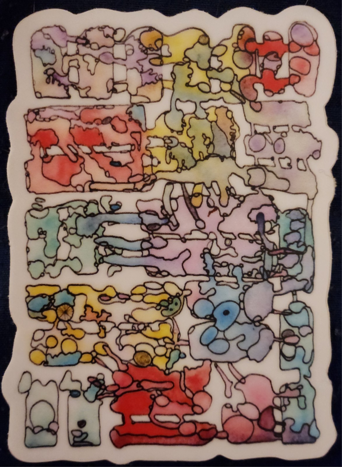 Pretty Monster Vinyl Sticker 2 x 3 – Print From An Original Watercolor Painting