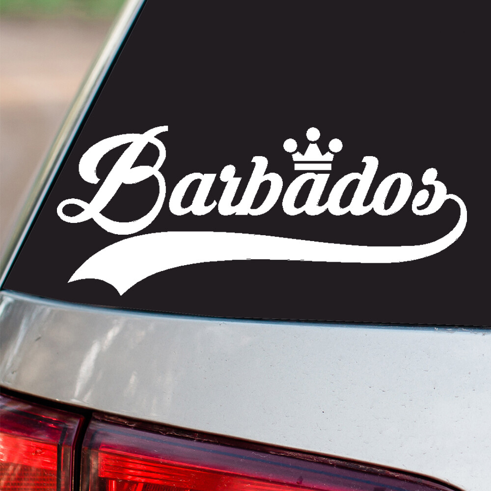 Barbados Sticker Country Pride all sizes chrome and regular vinyl colors