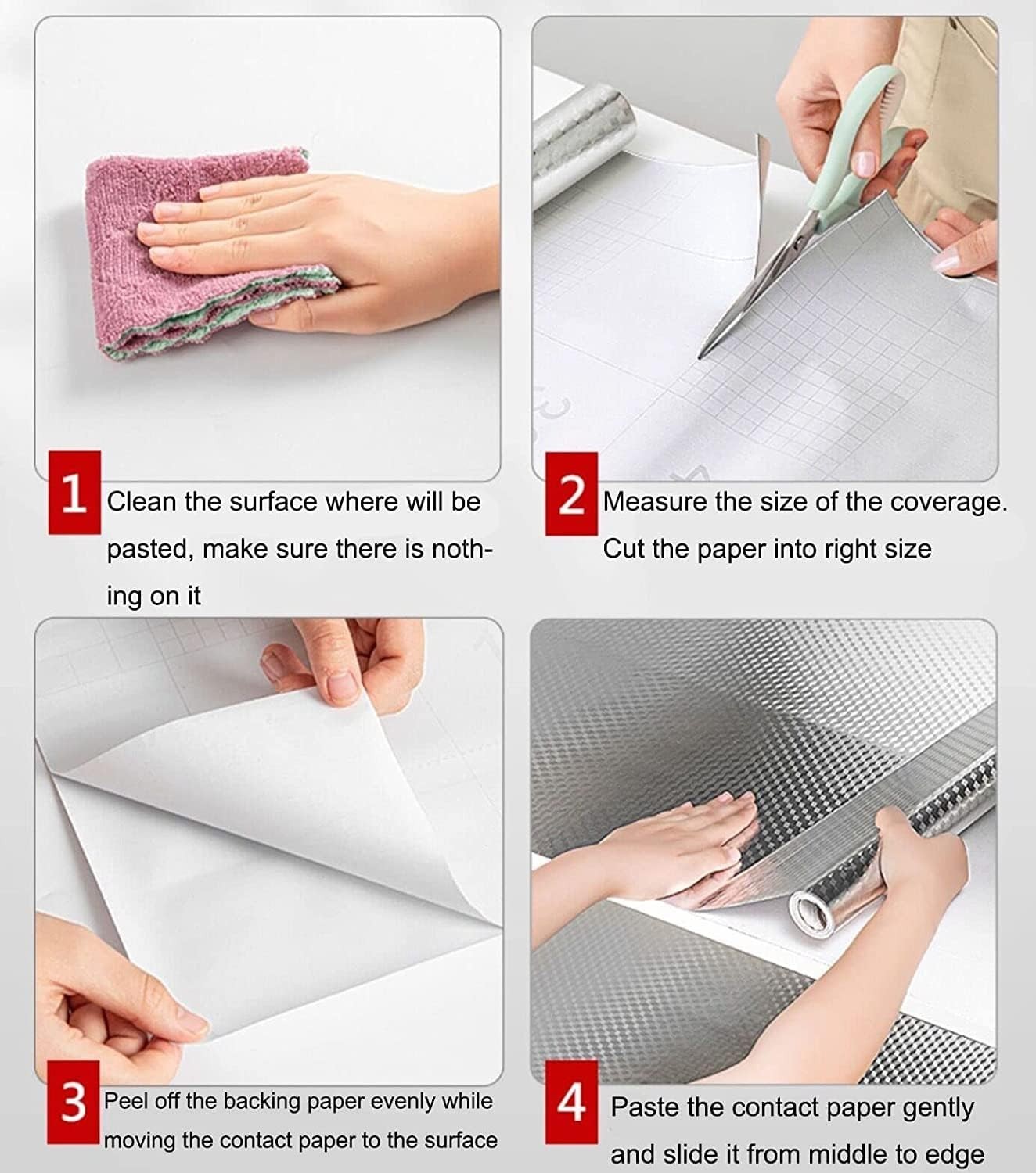 Kitchen Wallpaper Oil Proof Sticker Aluminum Foil Backsplash Self-Adhesive Co…