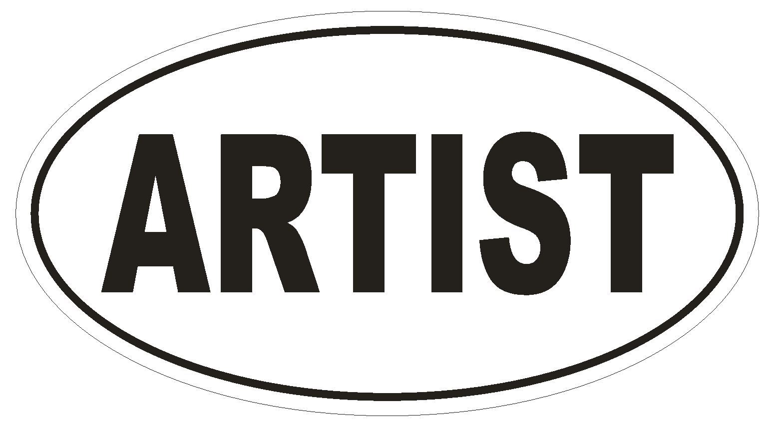 ARTIST Oval Bumper Sticker or Helmet Sticker D1717 Euro Oval