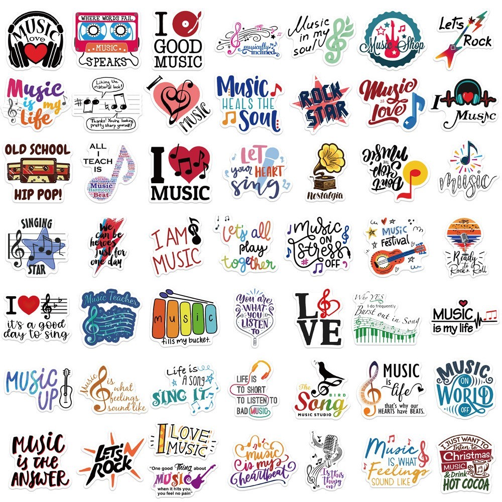 100pcs Rock N Roll STICKER, Music Metal Rock Heavy metal Punk Stickers#113155