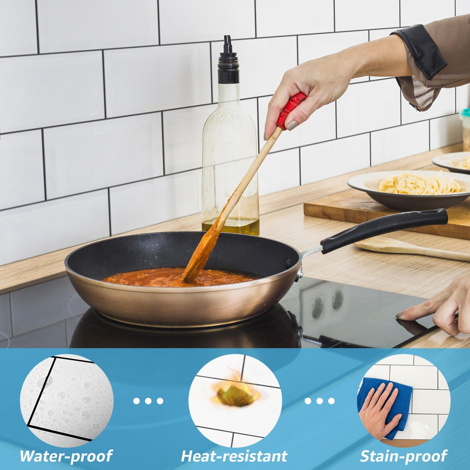 Art3d Peel and Stick Tile Backsplash for Kitchen Bathroom