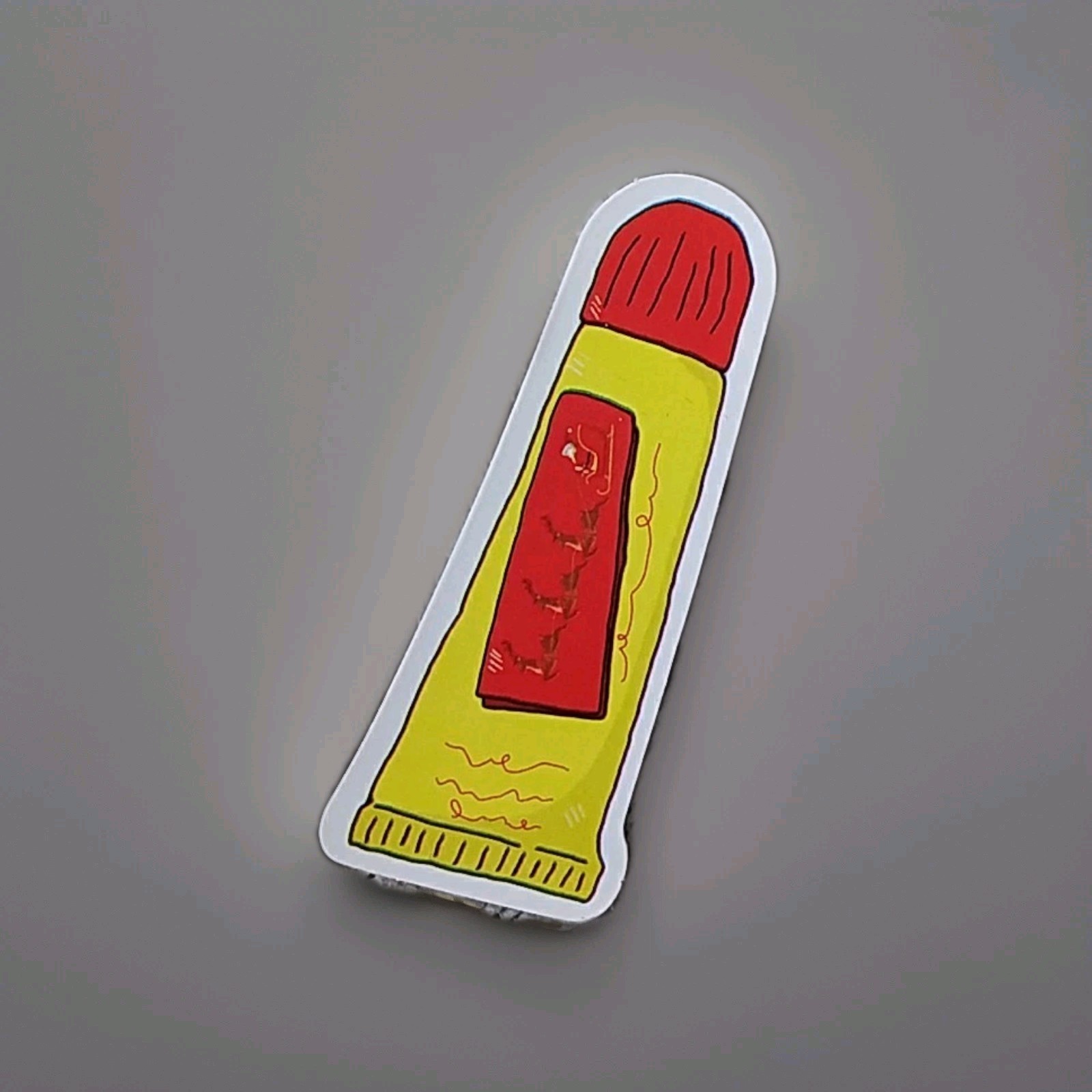 Lip Balm Sticker Red And Yellow