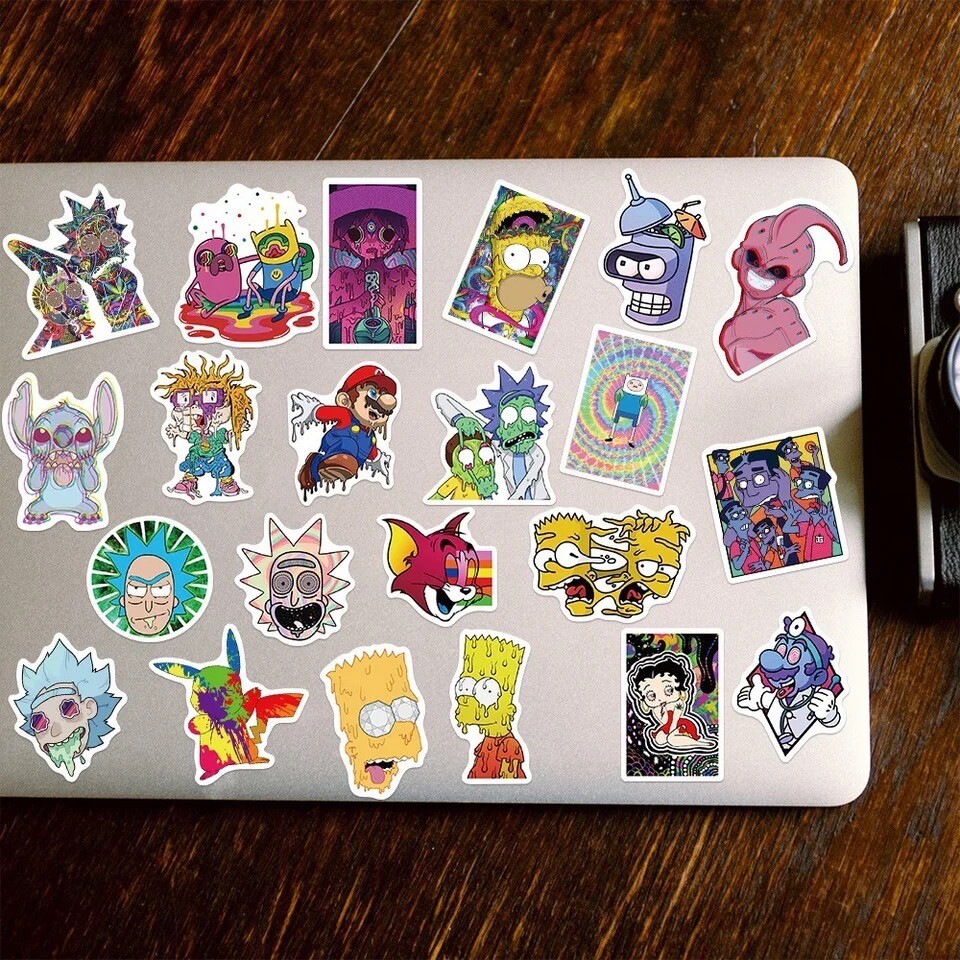 Trippy Psychedelic 50pk Stickers Mix Drippy Trippy Random Stickers Funny
