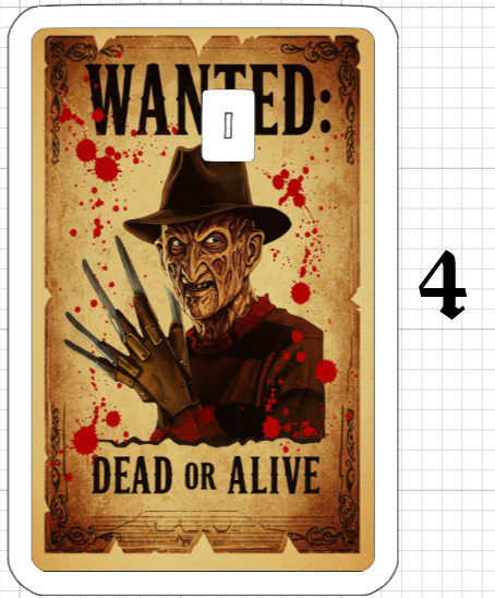 Wanted Poster Freddy Credit Debit ATM Card Skin Sticker Halloween Horror Street
