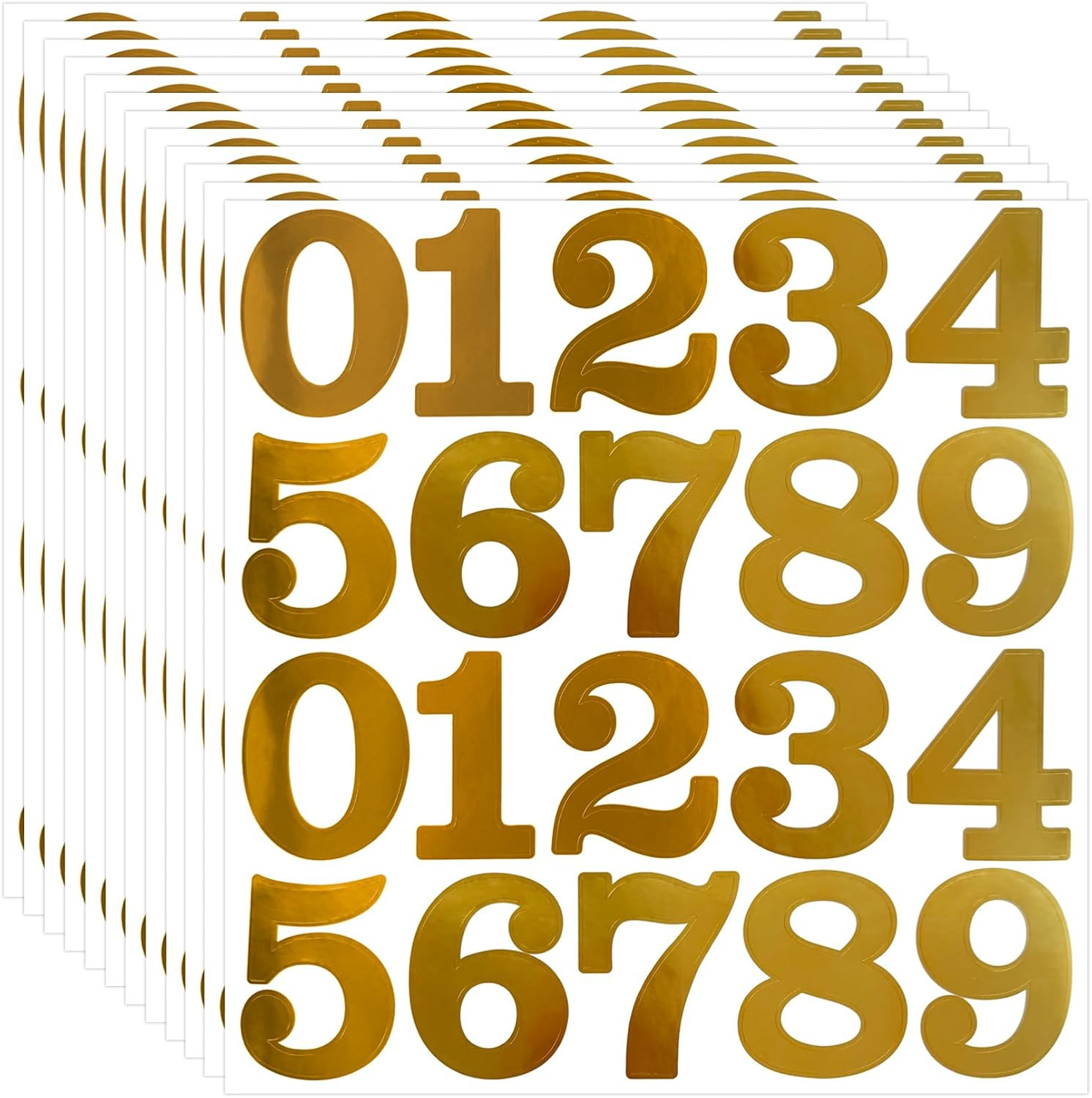 24 Sets 2 Inch 0-9 Self Adhesive Vinyl Number Stickers for File,Lockers,Mailbox,