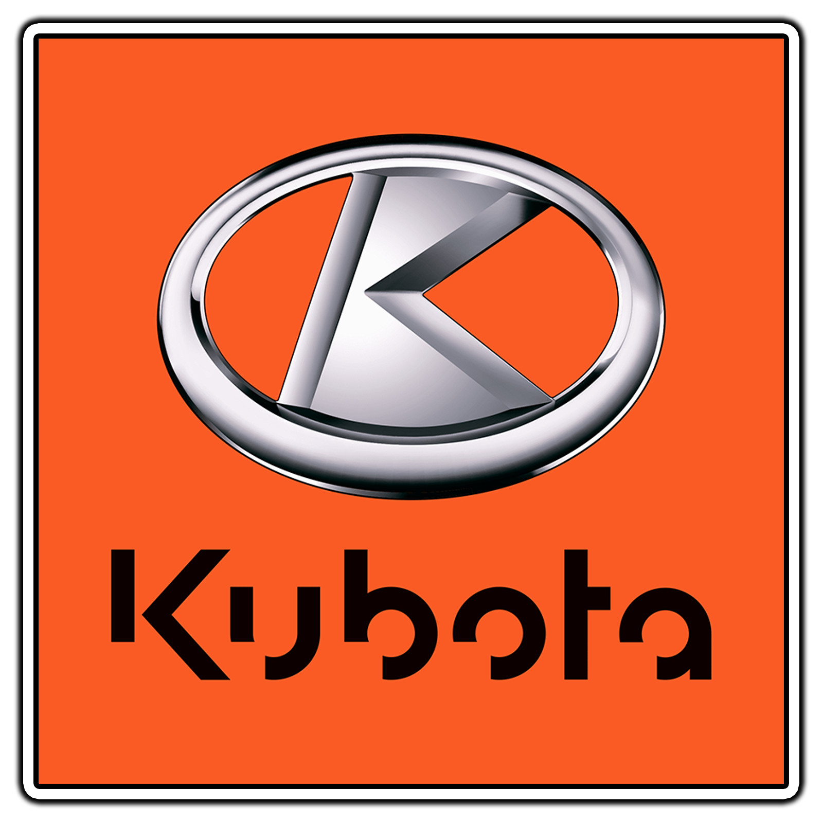 Kubota Logo #2 Sticker Waterproof Vinyl Decal Die-Cut Car Garage