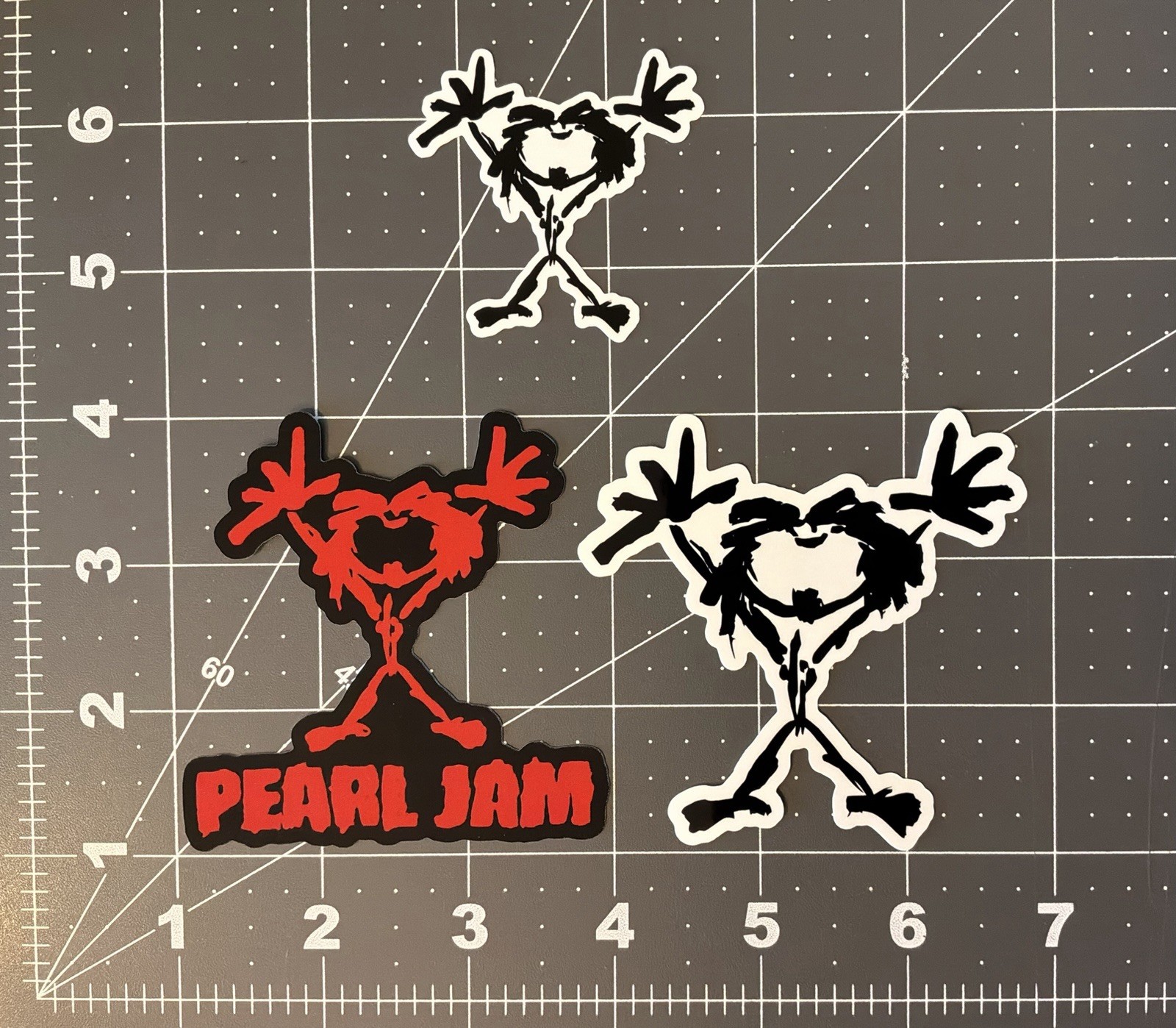 Pearl Jam Stickers 3 Sticker Lot 3