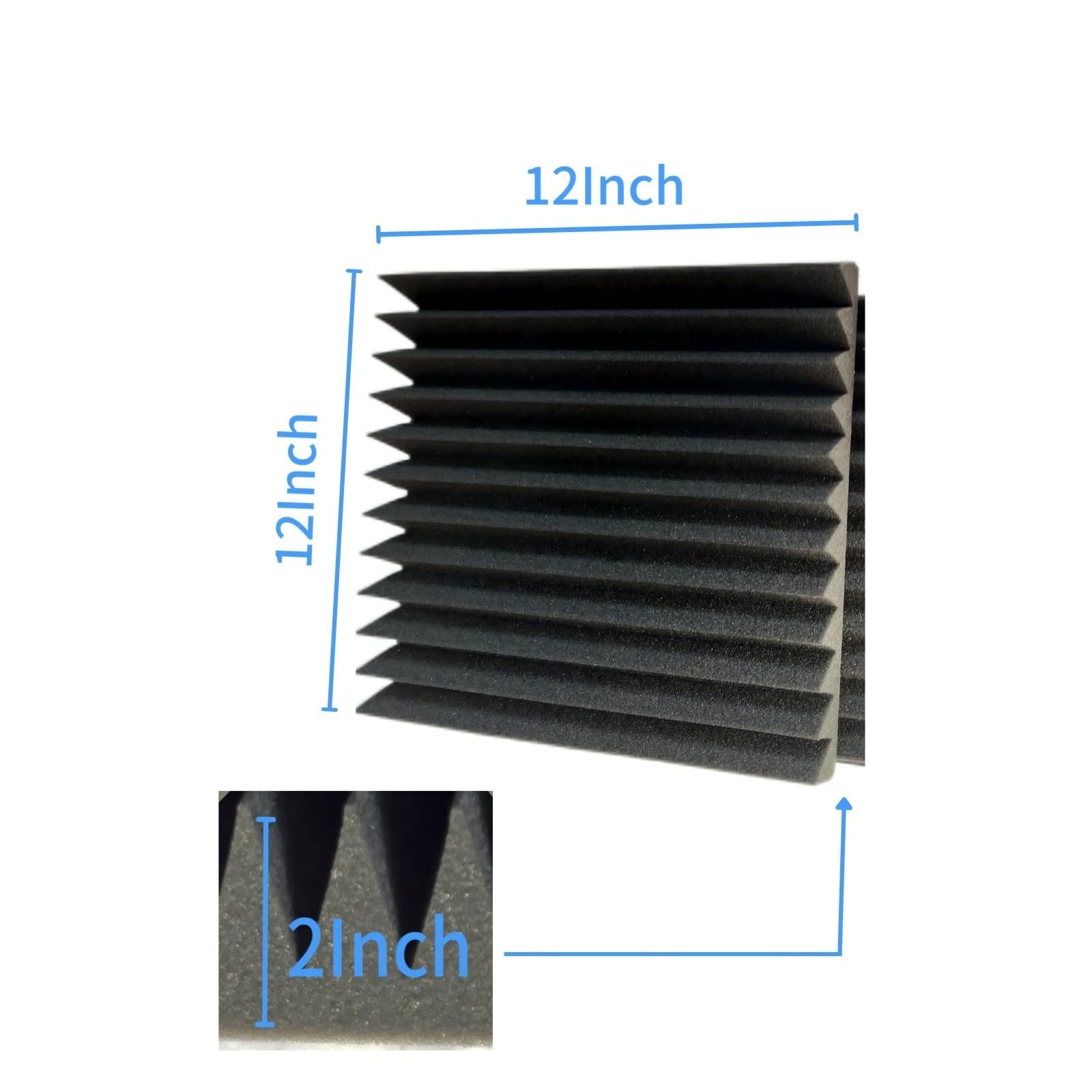 24 Pack, 12 x 12 x 2 inches, Acoustic panels, wall panels, sound panels, Used…
