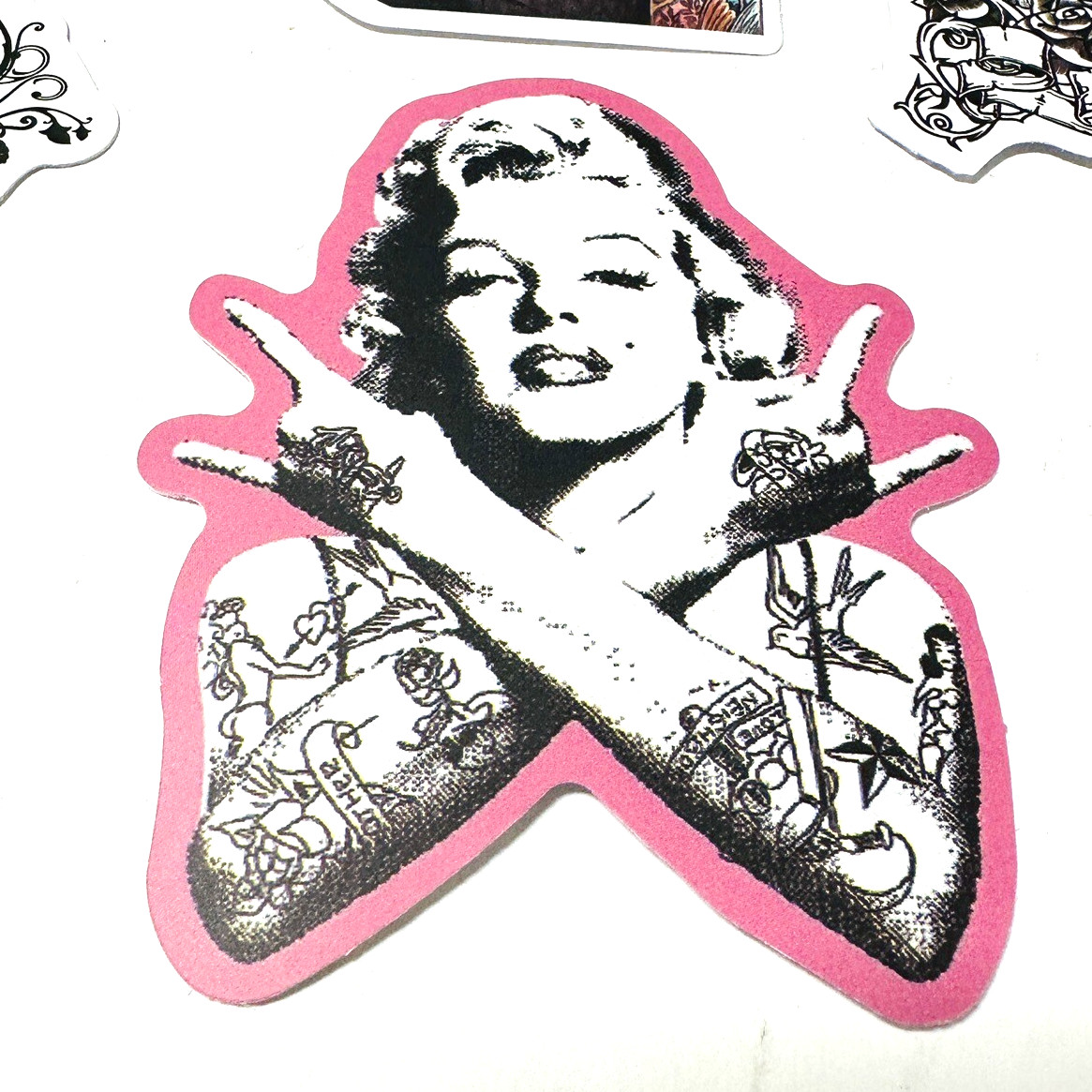 Tattooed Ladies Decals Stickers Marilyn Monroe Sexy Set of 4 Sailor Bunny Skull