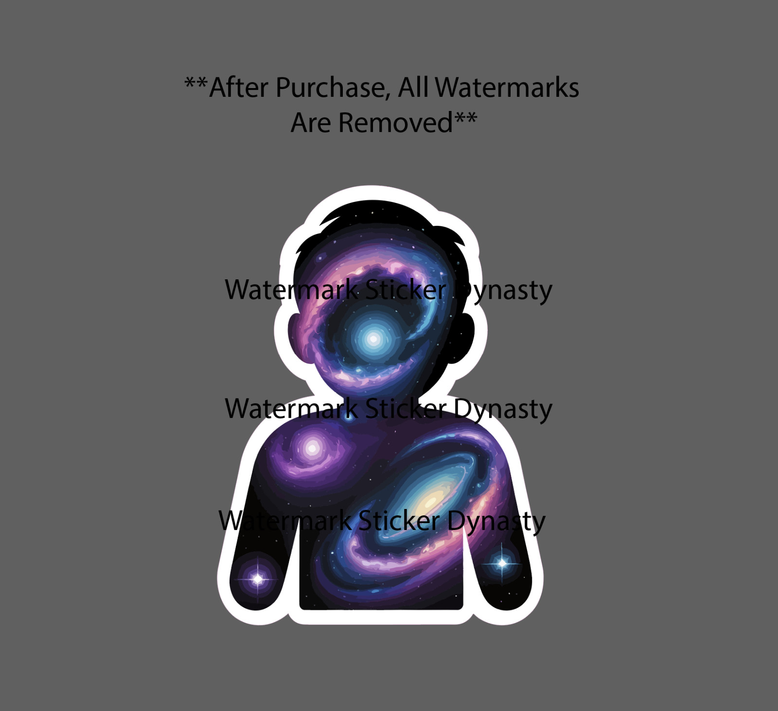 Boy Galaxy Sticker Waterproof Decal Space Stars Planets Creative Gift NEW