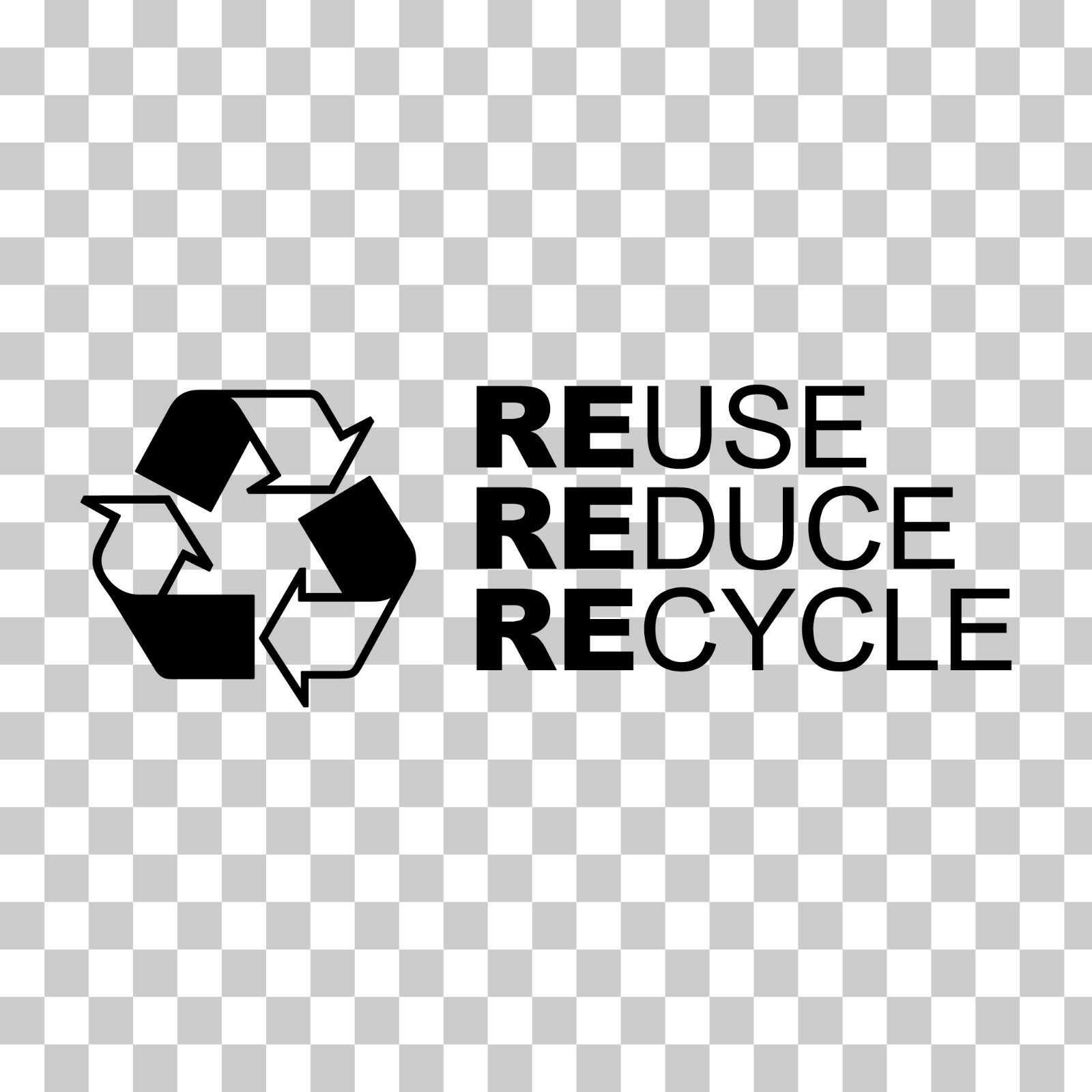 Reuse, Reduce, Recycle – Recycling Symbol – Custom Vinyl Sticker – Decal