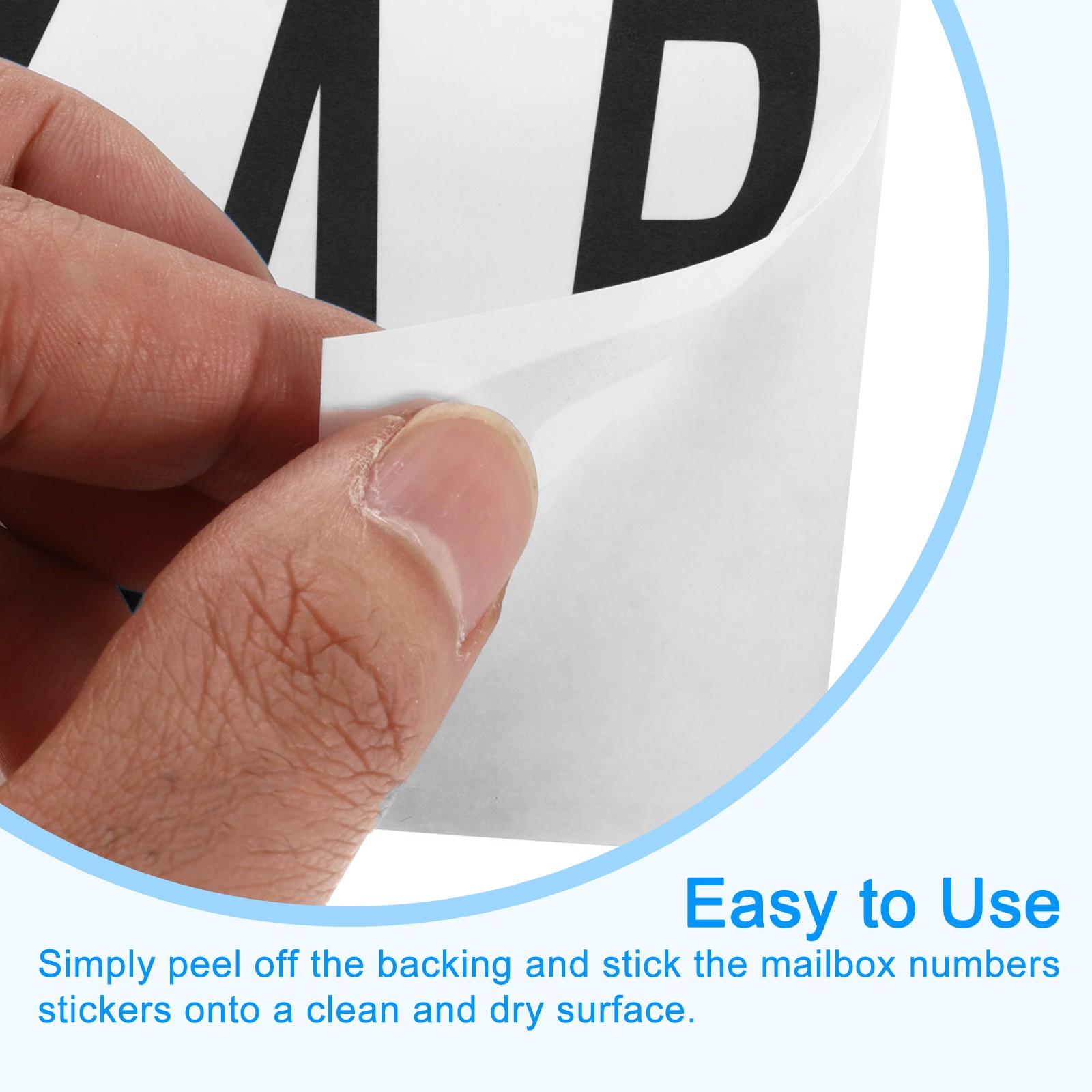 10 Sheets Mailbox Numbers and Letters for Indoor/Outdoor Decals, Black in White