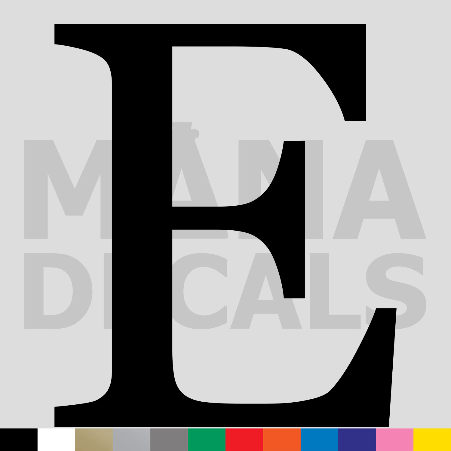 Epsilon Vinyl Die Cut Decal Sticker – Greek Letter Symbol E