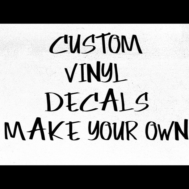 Make Your Own Custom Die Cut Vinyl Decal Sticker Car Window Wall Laptop font