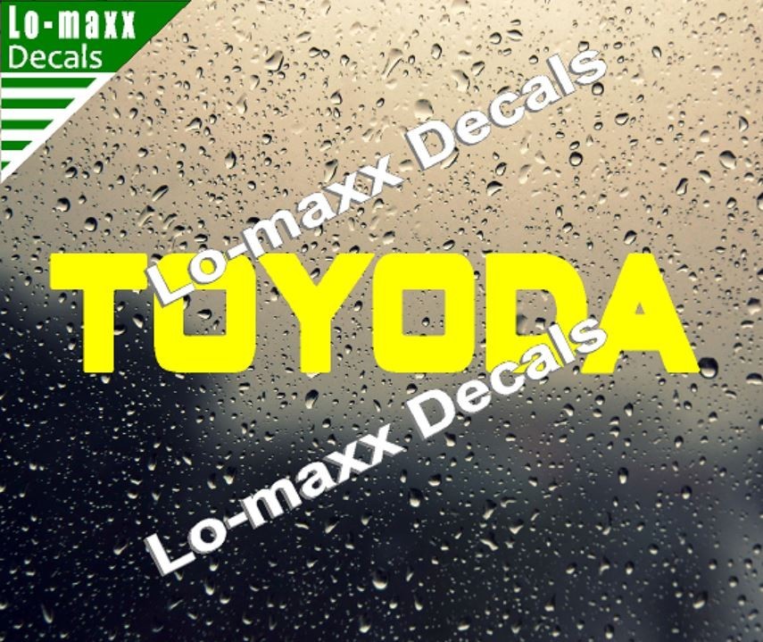 TOYODA Premium Custom Graphics Die-Cut Vinyl Decal for High-Octane Style