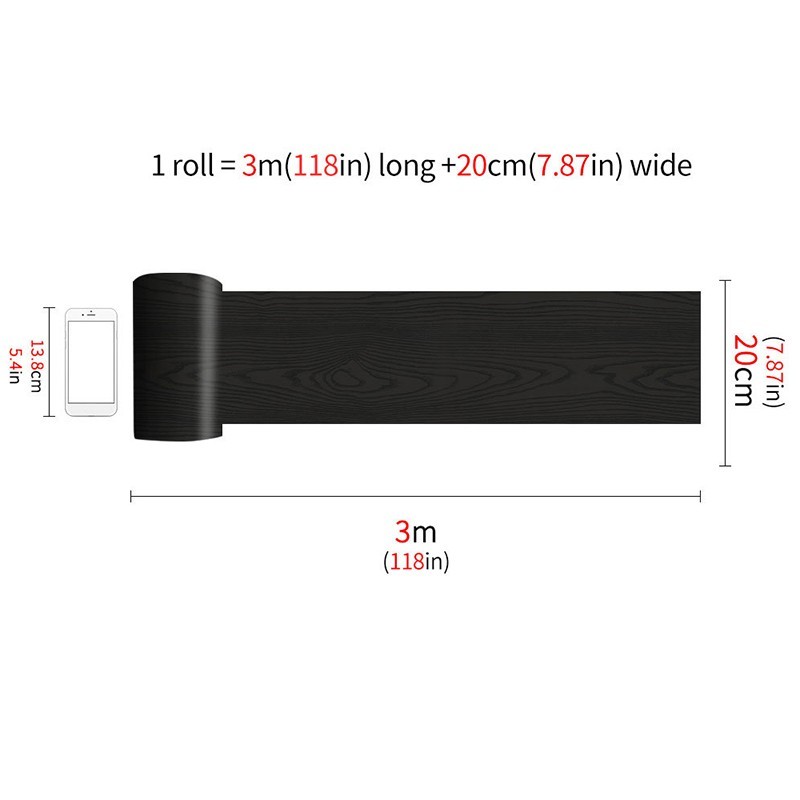 Floor Sticker Decoration Home Living Room Wood Grain 1 Roll Decal Room
