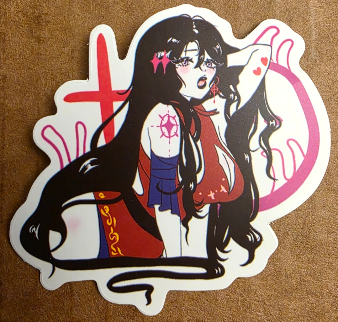 Halloween Sticker Vampire Girl Witch Ghost Ninja Art Gothic Punk Emo Anime Manga