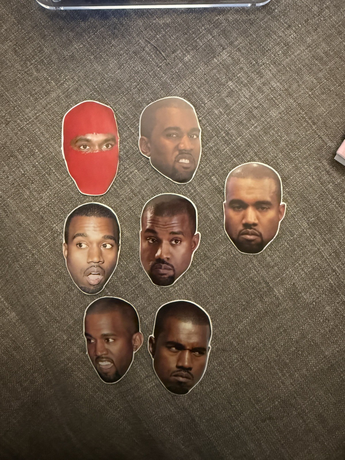 Kanye head 7 Stickers Rap Artist Sticker Pack Ye funny free shipping