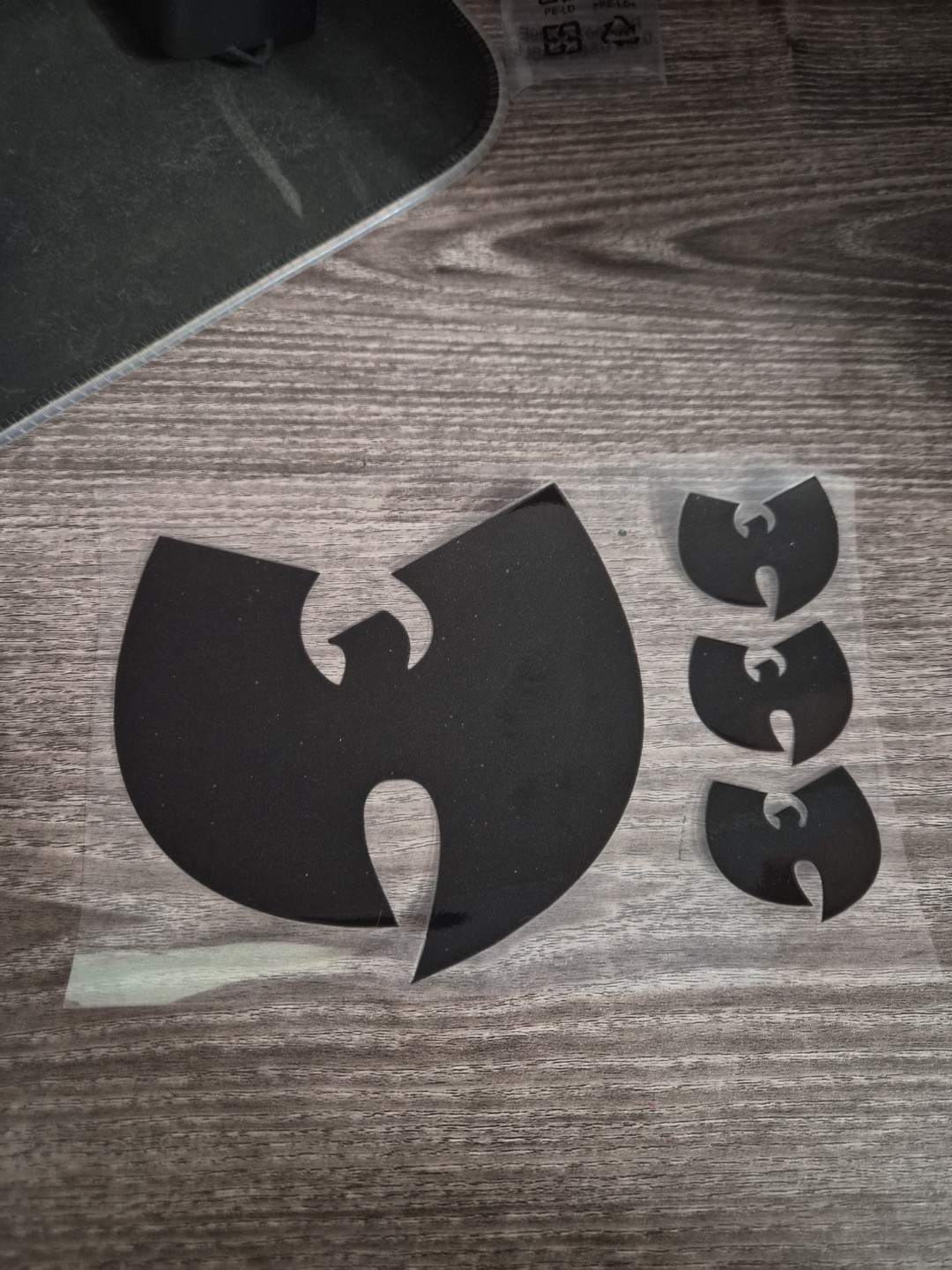 Wu-Tang 5pc Set Raised High Quality UV DTF Raised Decal Sticker Waterproof USA
