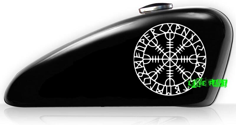 HELM OF AWE STAVE RUNE DECAL STICKER Aegishjalmur rune viking asatru thor odin