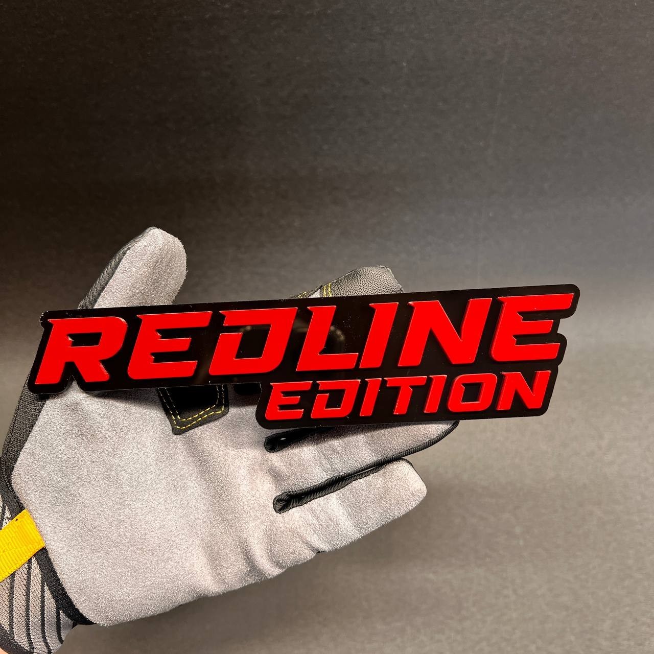 REDLINE EDITION 3D Car Badge Fender Emblem – Grille Holder Acrylic Car Decal 1PC