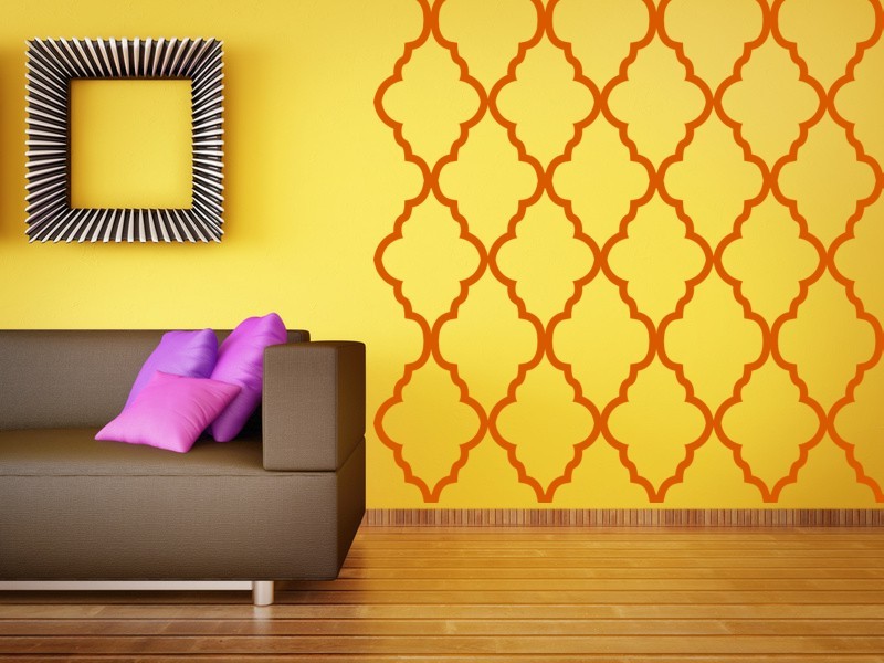 Moroccan Wall Decor, Quatrefoil Wall Pattern, Geometric Decal, Nursery Decal