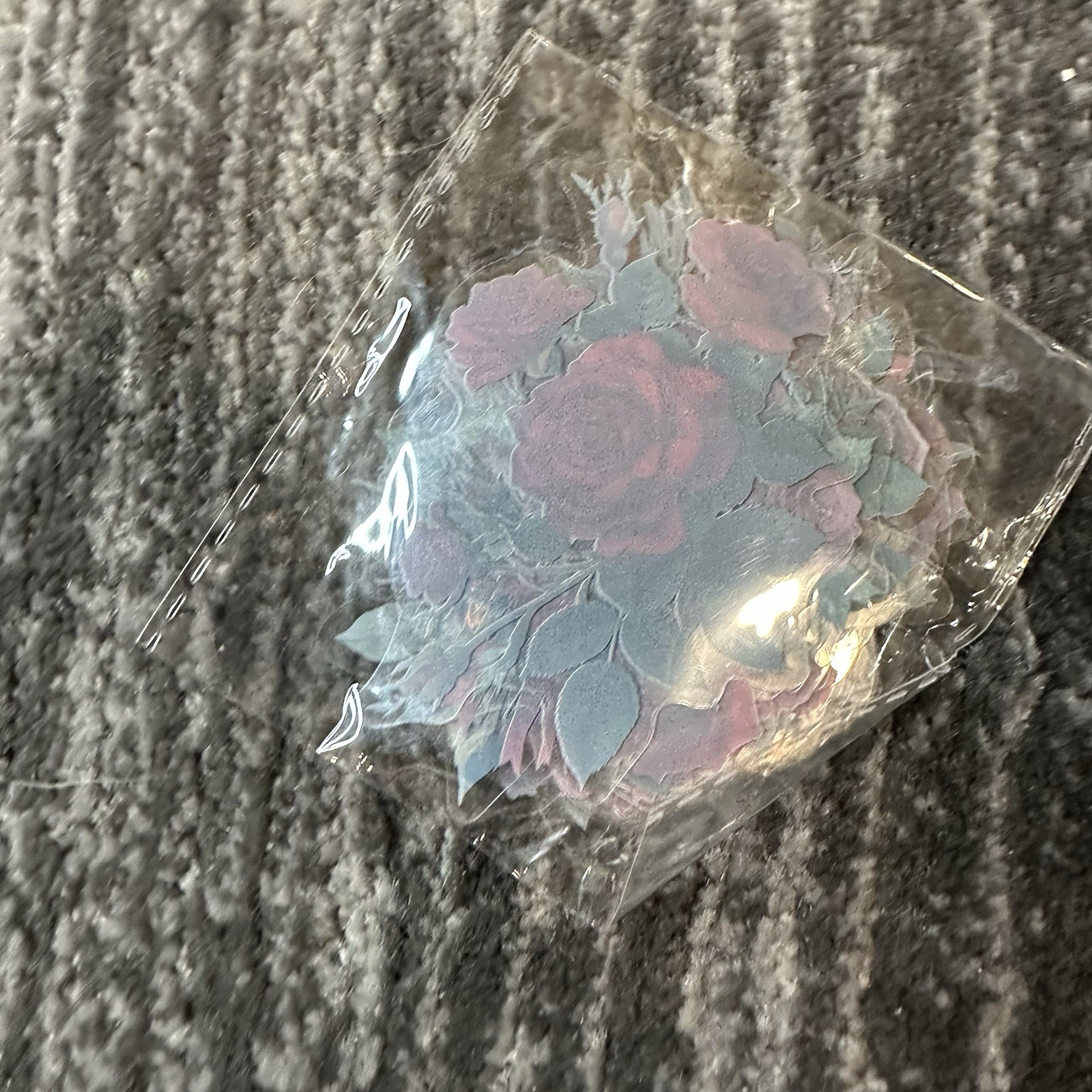 Rose Stickers 50 Flower Transparent Junk Journal Scrapbook Decals Retro New