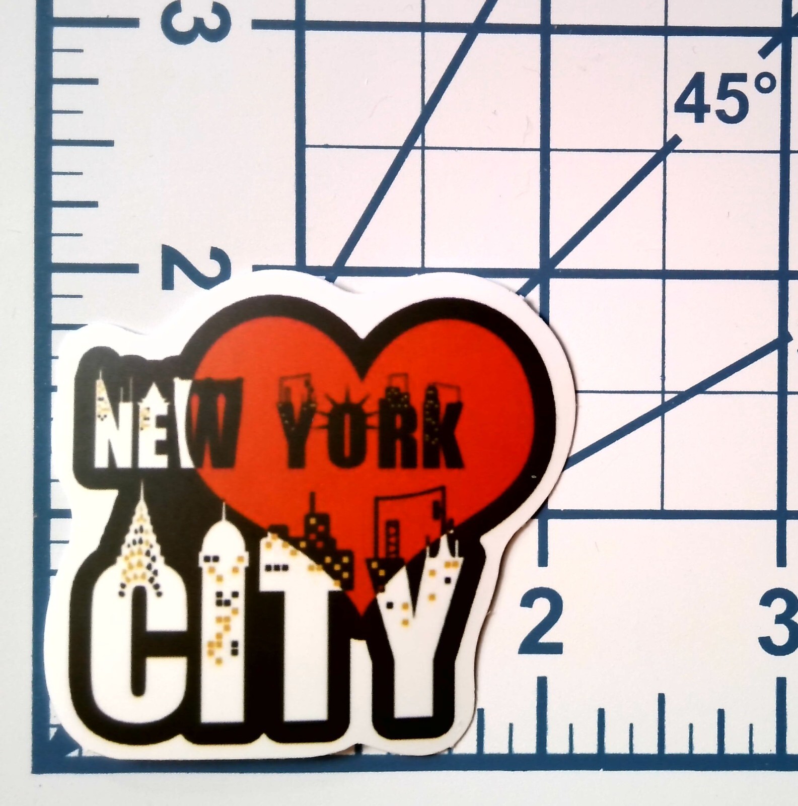 I Love New York City Heart Skyline Vinyl Sticker Die Cut Journal Scrapbook Gift