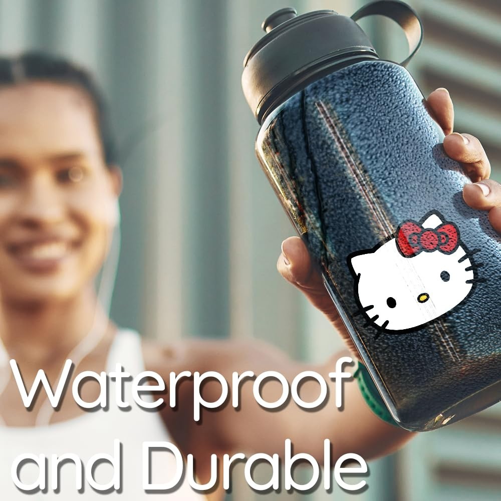 Hello Kitty Vinyl Waterproof Sticker 4.6H x 6W in Shiny For Car Laptop Tumbler